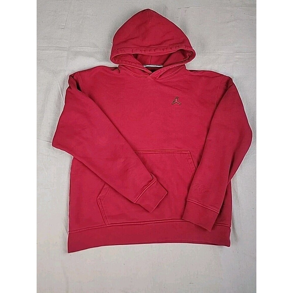 Air Jordan Hoodie Mens M‎ Red Jumpman Embroidered Streetwear Pocket Logo Nike